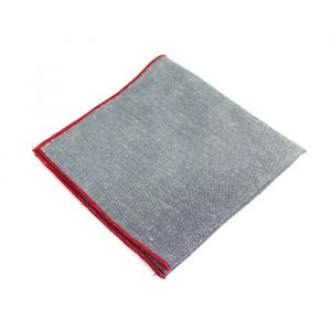 Red Wine Cotton Solid Pocket Square