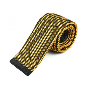 6cm Sedona and Black Eel Knit Striped Skinny Tie