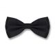 Black Polyester Solid Skinny Bow Tie