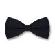 Black Polyester Solid Butterfly Bow Tie