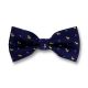 Midnight Blue, Corn Yellow and White Polyester Novelty Butterfly Bow Tie