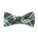 Dark Forest Green, Yellow and White Cotton Plaid Butterfly Bow Tie