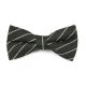 Black and White Cotton Striped Butterfly Bow Tie