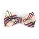 Rose Gold, Black and Midnight Cotton Plaid Butterfly Bow Tie