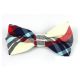 SeaShell, Mint green, Midnight and Midnight Blue Cotton Plaid Butterfly Bow Tie