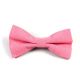 Carnation Pink Polyester Solid Butterfly Bow Tie