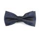 Dark Slate Grey and Purple Iris Polyester Checkered Butterfly Bow Tie
