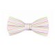 White, Hummingbird Green, Pink, Grape and Valentine Red Cotton Striped Butterfly Bow Tie