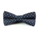 Midnight Blue, Slate Blue and White Polyester Novelty Butterfly Bow Tie