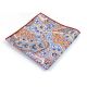 Platinum, Blue Jay, Blue Eyes, Champagne and Midnight Cotton Paisley Pocket Square