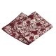 SeaShell and Burgundy Cotton Floral Pocket Square