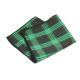 Black, Camouflage Green and Oil Cotton Plaid Pocket Square