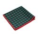 Love Red, Jungle Green and Midnight Blue Polyester Checkered Pocket Square