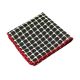 Love Red, Platinum and Gunmetal Polyester Checkered Pocket Square
