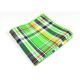 Green, Sandstone, Platinum, Grape, Bullet Shell and Lime Green Cotton Plaid Pocket Square