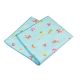 Light Sky Blue, Blue, Pink, Platinum and Green Onion Cotton Floral Pocket Square