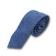 6cm Lapis Blue Cotton-Linen Blend Solid Skinny Tie