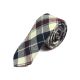 5cm Crystal Blue, White and Brown Cotton Plaid Skinny Tie