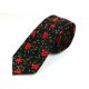 6cm Red, Green and Night Cotton Floral Skinny Tie
