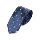 6cm Midnight Blue and White Polyester Polka Dot Skinny Tie
