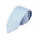 6cm Blue Hosta, White and Green Cotton Floral Skinny Tie