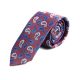 6cm Pink Bow, White and Purple Iris Polyester Paisley Skinny Tie