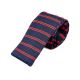 6cm Midnight Blue Knit Striped Skinny Tie