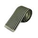 6cm Black Eel and Platinum Knit Striped Skinny Tie