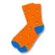 Pumpkin Orange, Blue Dress and Mustard Cotton Novelty Socks