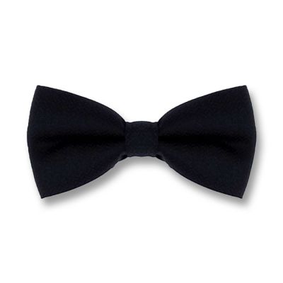 Black Polyester Checkered Butterfly Bow Tie