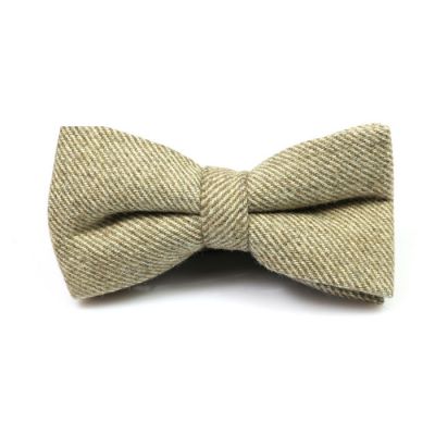 Ginger Brown Cotton Striped Butterfly Bow Tie