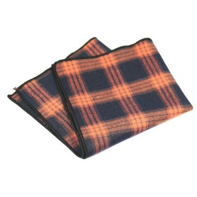 Pocket Square Red & Blue Tartan Handkerchief