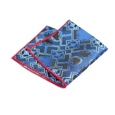 Love Red, Lapis Blue and Cobalt Blue Polyester Paisley Pocket Square