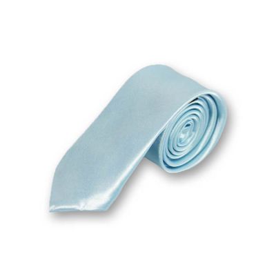 5cm Deep Sky Blue Polyester Solid Skinny Tie