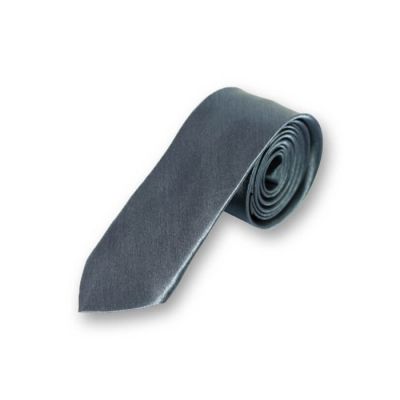 5cm Gray Dolphin Polyester Solid Skinny Tie