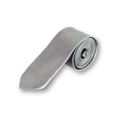 5cm Gray Goose Polyester Solid Skinny Tie