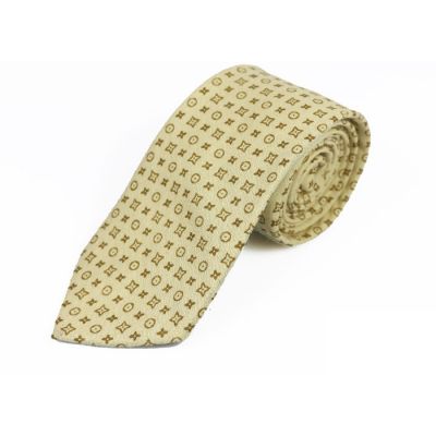 6cm Fall Leaf Brown and Brown Cotton Novelty Skinny Tie