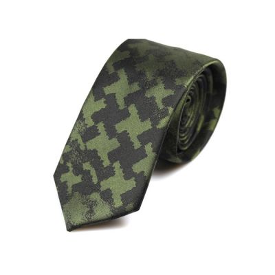 6cm Night and Dark Forest Green Polyester Novelty Skinny Tie