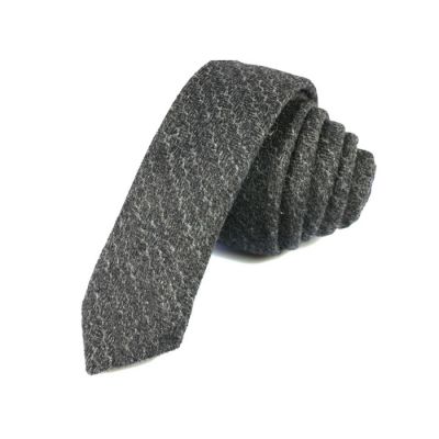 5cm Dark Slate Grey Cotton Striped Skinny Tie