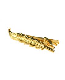 Gold Feather Tie Bar
