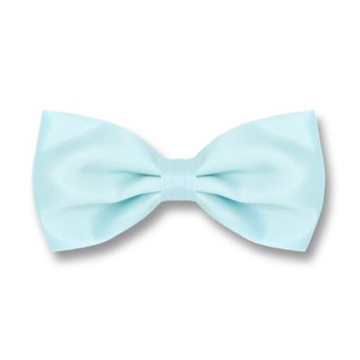Robin Egg Blue Polyester Solid Skinny Bow Tie