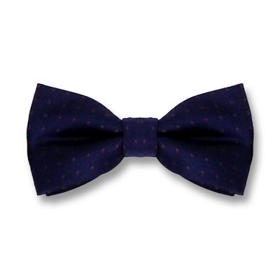 Midnight Blue and Blue Whale Polyester Polka Dot Butterfly Bow Tie