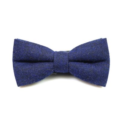 Navy Blue Cotton Polka Dot Butterfly Bow Tie