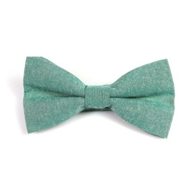 Forest Green Polyester Solid Butterfly Bow Tie