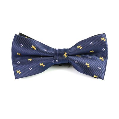 Sapphire Blue and Yellow Polyester Novelty Butterfly Bow Tie