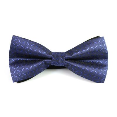 Purple Iris Polyester Checkered Butterfly Bow Tie