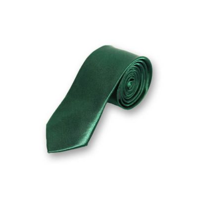 5cm Dark Forest Green Polyester Solid Skinny Tie