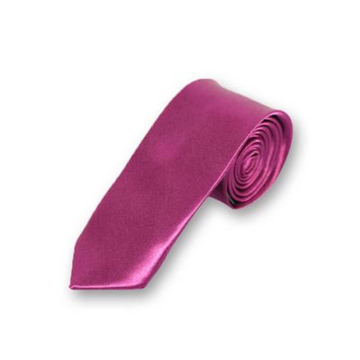 5cm Maroon Polyester Solid Skinny Tie