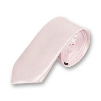 5cm Pig Pink Polyester Solid Skinny Tie