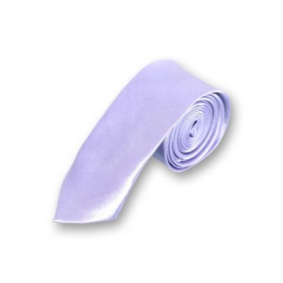 5cm Purple Mimosa Polyester Solid Skinny Tie